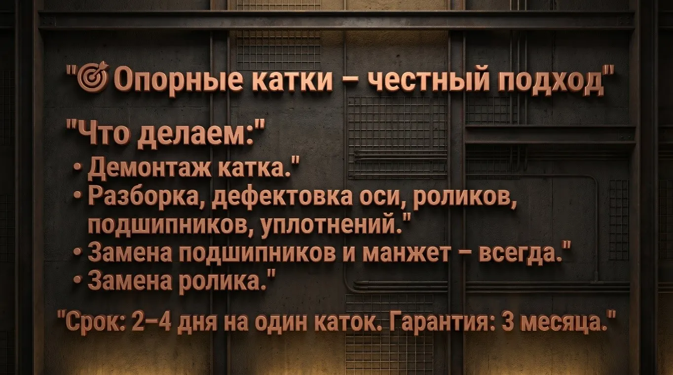 Ремонт опорного катка