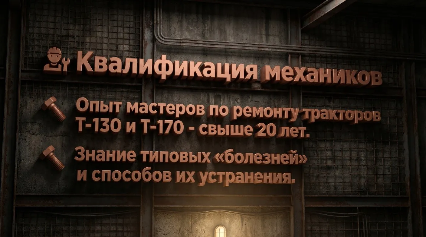 Квалификация механиков - ремонт Т-130 и Т-170