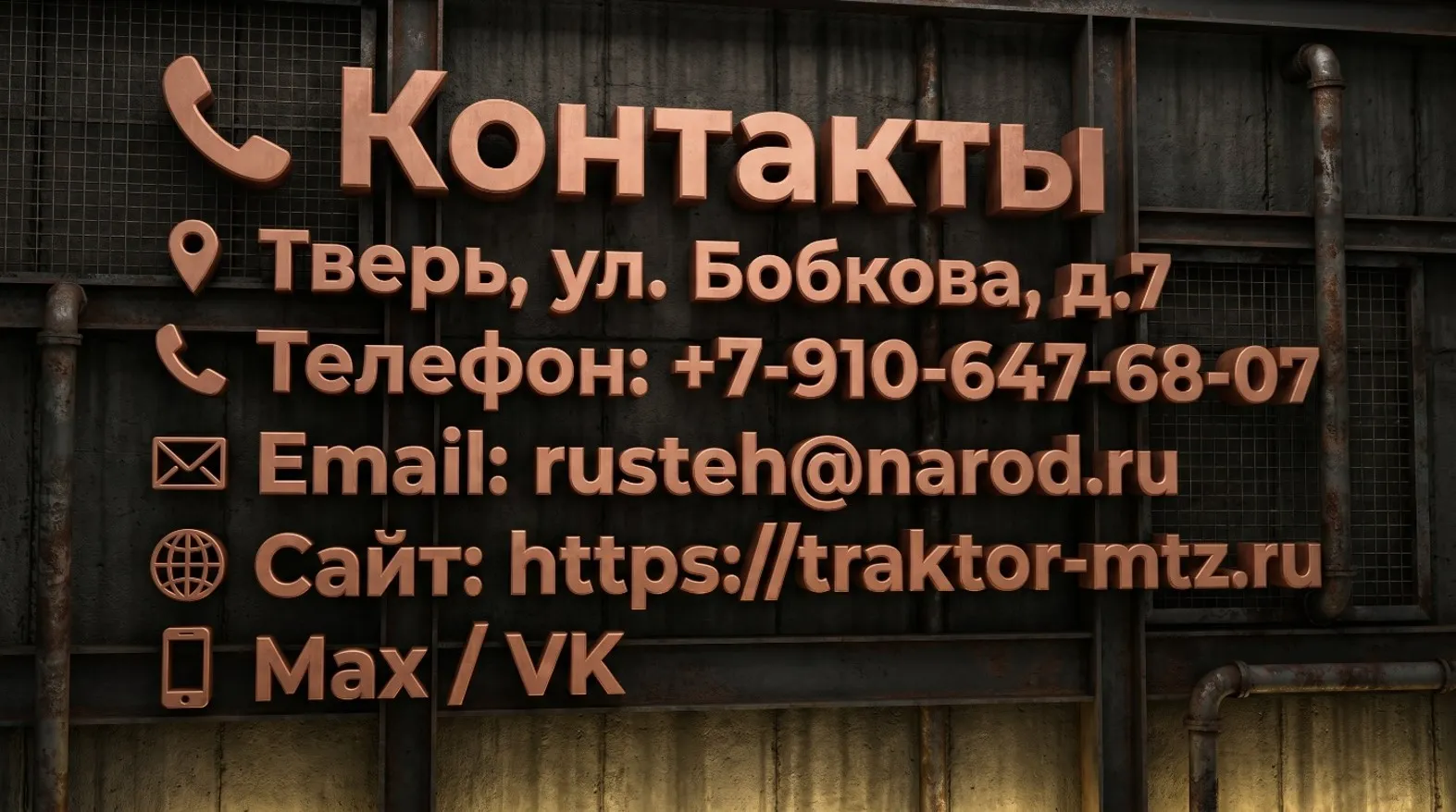 Контакты для заказа ремонта трактора Т-130 и Т-170